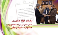 سازمان جهاد کشاورزی استان سمنان دستگاه برتر جشنواره شهید رجایی شد
